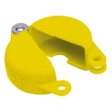 Brady Yellow 1-Lock Polypropylene Gate Valve Lockout, 9.53mm Shackle, 165mm Attachment - GATE VALVE LOCKOUTS GVLO 5-6.5 YELLOW product image