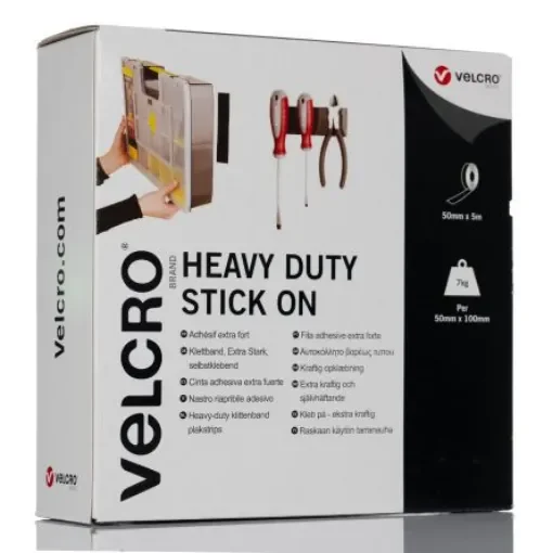 Velcro Black Hook & Loop Tape, 50mm x 5m - EC60243 product image