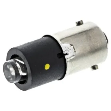 Marl Yellow LED Indicator Lamp, 8-48V ac/dc, BA9s Base, 4.9mm Diameter, 16000mcd - 255-521-64-38 product image