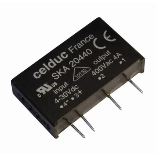 Celduc SK Series Solid State Relay, 4 A Load, PCB Mount, 460 V ac Load, 30 V dc Control - SKA20440 product image