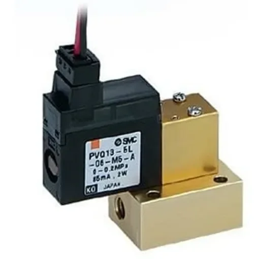 SMC Solenoid Valve PVQ13-5L-04-M5-A, 2 port(s) , NC, 24 V dc, 5mm product image