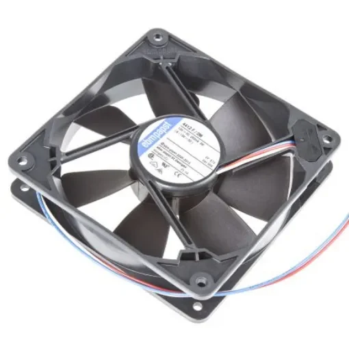 ebm-papst 4400 F Series Axial Fan, 12 V dc, DC Operation, 140m³/h, 3.2W, 119 x 119 x 25mm - 4412-F/2M-504 product image