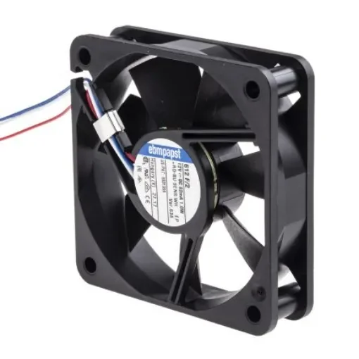 ebm-papst 600 F Series Axial Fan, 12 V dc, DC Operation, 27m³/h, 1W, 60 x 60 x 15mm - 612 F/2-638 product image
