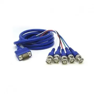 Van Damme Male VGA to Male BNC x 5 Cable, 5m Blue - 104-600-605 product image