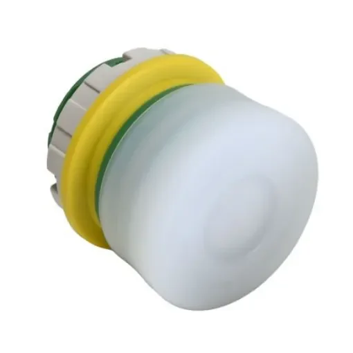 Idec XW1E Series Push Lock Turn Reset Emergency Stop Push Button, Panel Mount, 22mm Cutout, DPST, IP65, IP67, IP69K - XW1E-LV3SG02Q4WR product image