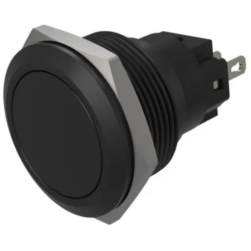 EAO Series 82 Series Push Button Switch, Momentary, Flush Mount, 22mm Cutout, SPST, SPST, IP65, IP67 - 82-6951.1000 product image