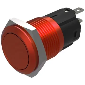 EAO Series 82 Series Push Button Switch, Momentary, Flush Mount, 16mm Cutout, SPST, SPST, IP65, IP67 - 82-4751.1000 product image