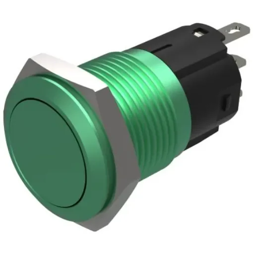 EAO Series 82 Series Push Button Switch, Momentary, Flush Mount, 16mm Cutout, SPST, SPST, IP65, IP67 - 82-4851.1000 product image