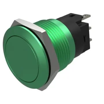 EAO Series 82 Series Push Button Switch, Maintained, Flush Mount, 19mm Cutout, SPST, SPST, IP65, IP67 - 82-5851.2000 product image
