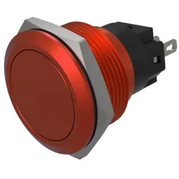 EAO Series 82 Series Push Button Switch, Maintained, Flush Mount, 22mm Cutout, SPST, SPST, IP65, IP67 - 82-6751.2000 product image