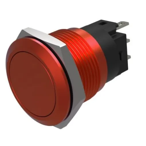 EAO Series 82 Series Push Button Switch, Momentary, Flush Mount, 19mm Cutout, SPST, SPST, IP65, IP67 - 82-5751.1000 product image