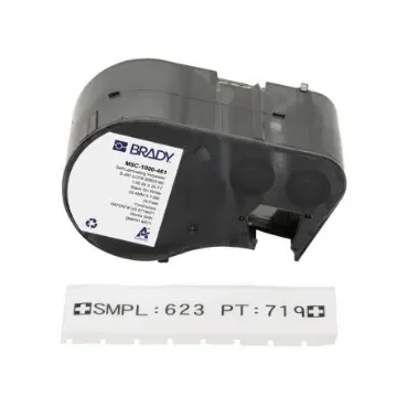 Brady B-461 Black on White Label Printer Labels, 300 in Length, 1 in Width, 300in Label Length, 1in Label Width - M5C-1000-461 product image