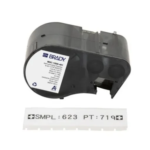 Brady B-461 Black on White Label Printer Labels, 300 in Length, 1 in Width, 300in Label Length, 1in Label Width - M5C-1000-461 product image
