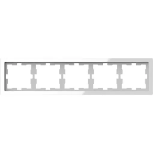 Schneider Electric White 5 Gang Frame - MTN4050-6520 product image