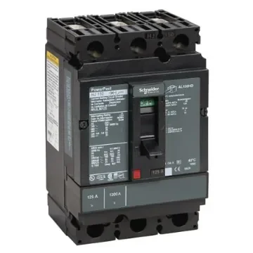 Schneider Electric, PowerPact MCCB 3P 125A, Breaking Capacity 18 kA, DIN Rail Mount - NHJL36125 product image