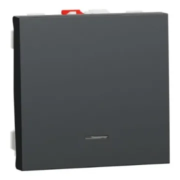 Schneider Electric Anthracite Push Button Light Switch, 1 Gang, New Unica - NU320654N product image
