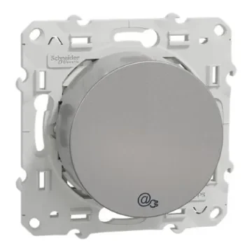 Schneider Electric Odace Series Socket RJ45 Connector, Flush Mount Straight 1 Port - S530490 product image