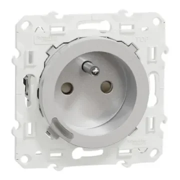 Schneider Electric S530 Grey, White Plug Socket, 2P + E Poles, 16A - S530559 product image