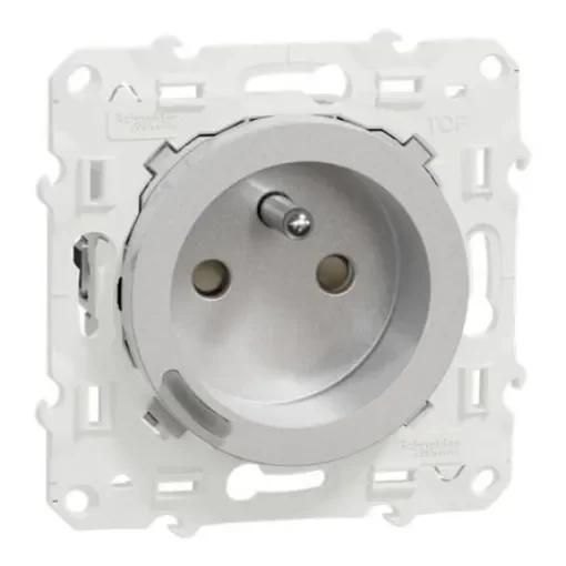 Schneider Electric S530 Grey, White Plug Socket, 2P + E Poles, 16A - S530559 product image