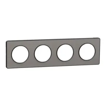 Schneider Electric Anthracite 4 Gang Cover Plate - S540808J product image