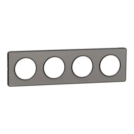 Schneider Electric Anthracite 4 Gang Cover Plate - S540808J product image