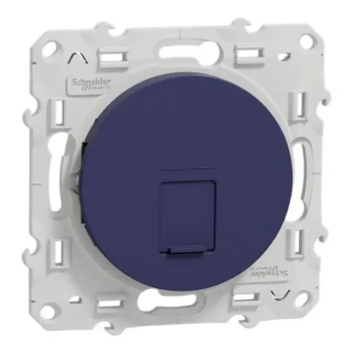 RJ45 Blue Socket, Flush Mount - S550477 product image