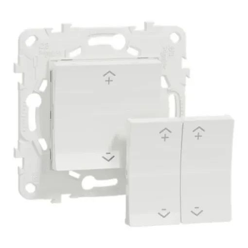 Schneider Electric White Wireless Switch, 2 Gang, New Unica - NU557120W product image