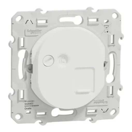 Schneider Electric Ovalis C Series Socket RJ45 Socket, Flush Mount, Cat6a, STP Shield Straight 1 Port 8 -Way - S320477 product image