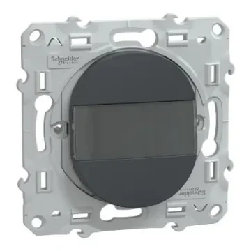 Schneider Electric Anthracite Rocker Switch Grid Module 10A, Ovalis C Series - S340266 product image