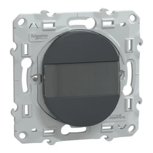 Schneider Electric Anthracite Rocker Switch Grid Module 10A, Ovalis C Series - S340266 product image