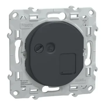 Schneider Electric Ovalis C Series Socket RJ45 Socket, Flush Mount, Cat6a, STP Shield Straight 1 Port 8 -Way - S340477 product image
