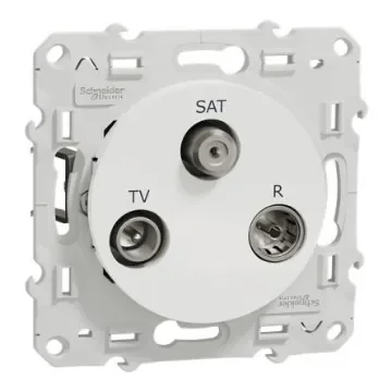 White Male Socket, Flush Mount - S525461 product image