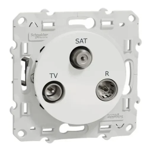 White Male Socket, Flush Mount - S525461 product image
