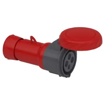 Schneider Electric, PKF32M734 IP67 Grey Wall Mount 2P + E Industrial Power Socket, Rated At 32A, 380 V,With Phase product image