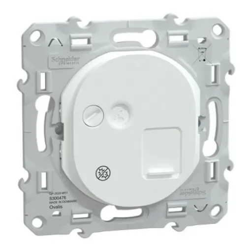 Schneider Electric Ovalis C Series Socket RJ45 Socket, Flush Mount, Cat6a, STP Shield Straight 1 Port 8 -Way - S300476 product image