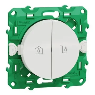Schneider Electric White Rocker Light Switch, 1 Way, 1 Gang, Odace - S520191 product image