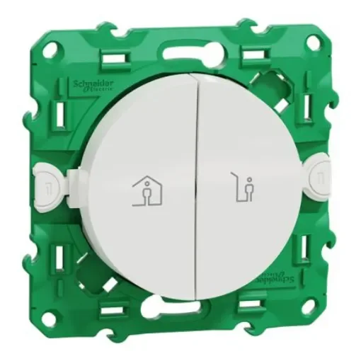 Schneider Electric White Rocker Light Switch, 1 Way, 1 Gang, Odace - S520191 product image