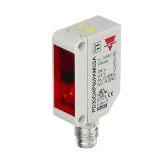 Carlo Gavazzi Diffuse-Reflective Photoelectric Sensor, Rectangular Sensor, 6 m Detection Range - PD30CNP60PAM5SA product image