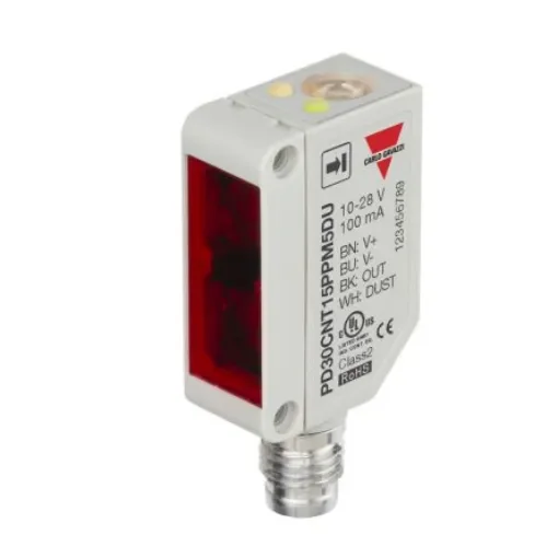 Carlo Gavazzi Diffuse-Reflective Photoelectric Sensor, Rectangular Sensor, 15 m Detection Range - PD30CNT15PPM5DU product image