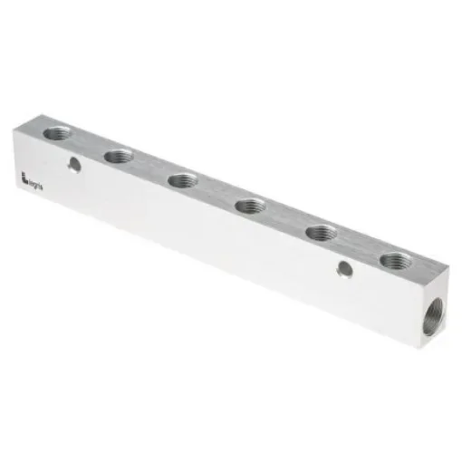 Legris 3311 6 Outlet Manifold, G 3/8 G 1/4 - 3311 13 17 06 product image