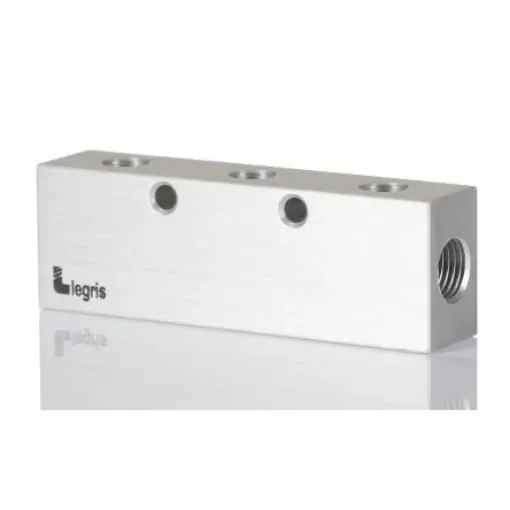 Legris 3313 6 Outlet Manifold, G 1/4 G 1/8 - 3313 10 13 03 product image