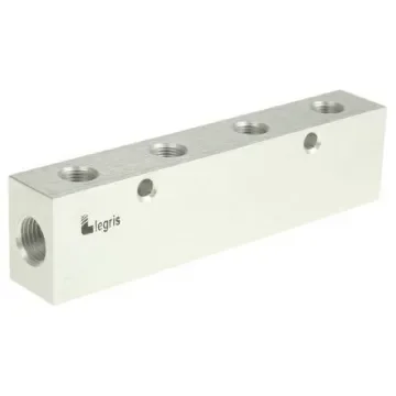 Legris 3313 8 Outlet Manifold, G 1/4 G 1/8 - 3313 10 13 04 product image