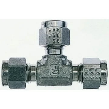 Parker Stainless Steel Pipe Fitting, Tee Union 7/16-20in - 4ET4-316 product image