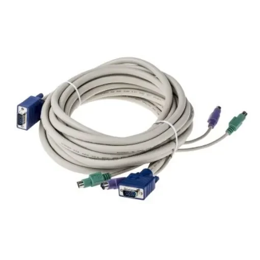 RS PRO Male PS/2 x 2; VGA to Male PS/2 x 2; VGA KVM Cable - 4326249 product image