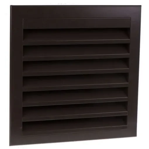 RS PRO Brown Aluminium Louvre, Parallel Slat, 351 x 351mm - 432788 product image