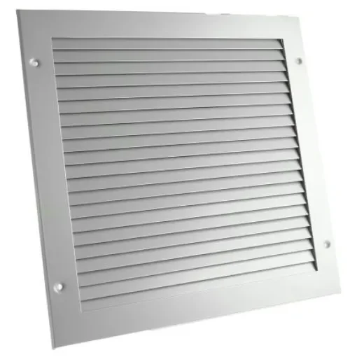 RS PRO Silver Aluminium Grille, Parallel Slat, 344 x 344 x 17mm - 432823 product image