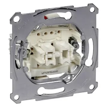 Schneider Electric 1 Way Silver Rocker Switch Grid Module 16A, Merten Series - MTN3615-0000 product image