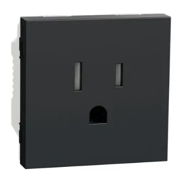 Schneider Electric NU30 Black, White Plug Socket, 2P + E Poles, 15A - NU302854 product image