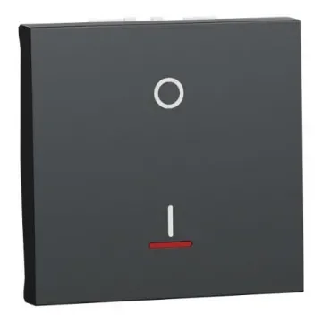 Schneider Electric Anthracite Rocker Light Switch, 1 Way, 1 Gang, New Unica - NU326254S product image