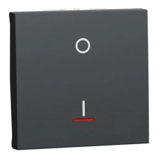Schneider Electric Anthracite Rocker Light Switch, 1 Way, 1 Gang, New Unica - NU326254S product image